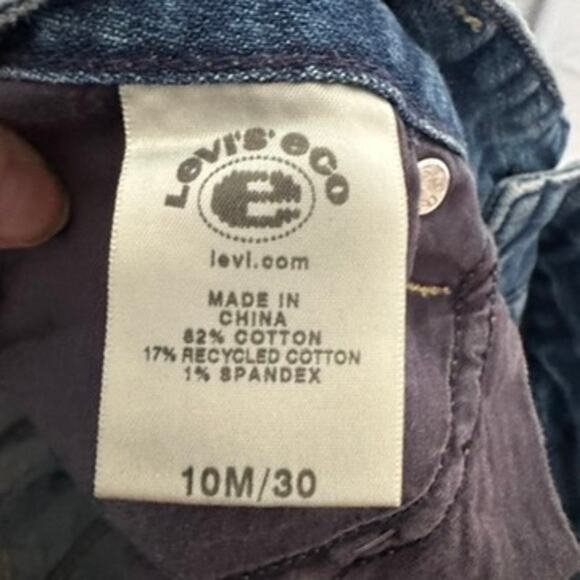 Levi's Eco Bootcut Jeans Women’s Size 10M/30 Blue Stretch Sustainable - Picture 8 of 10